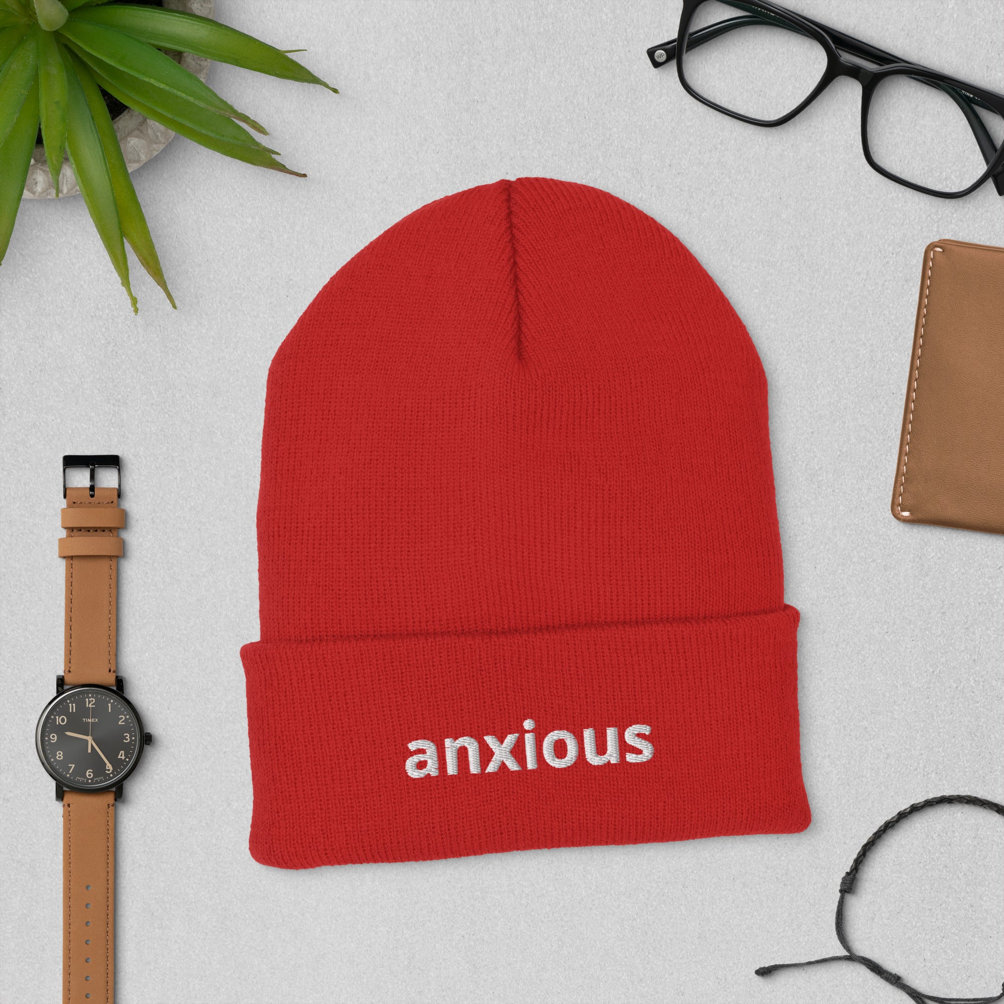 Anxious Cuffed Beanie