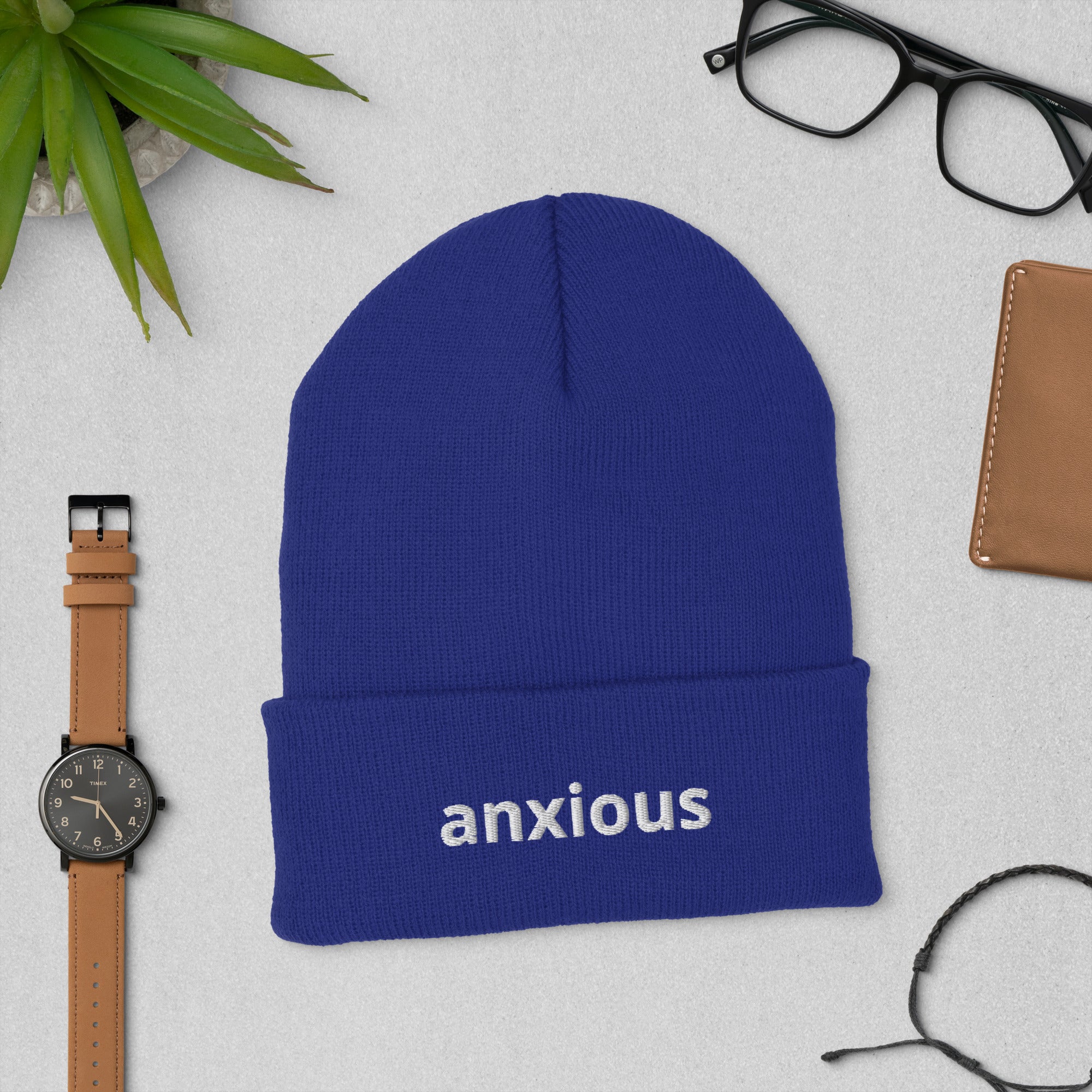 Anxious Cuffed Beanie