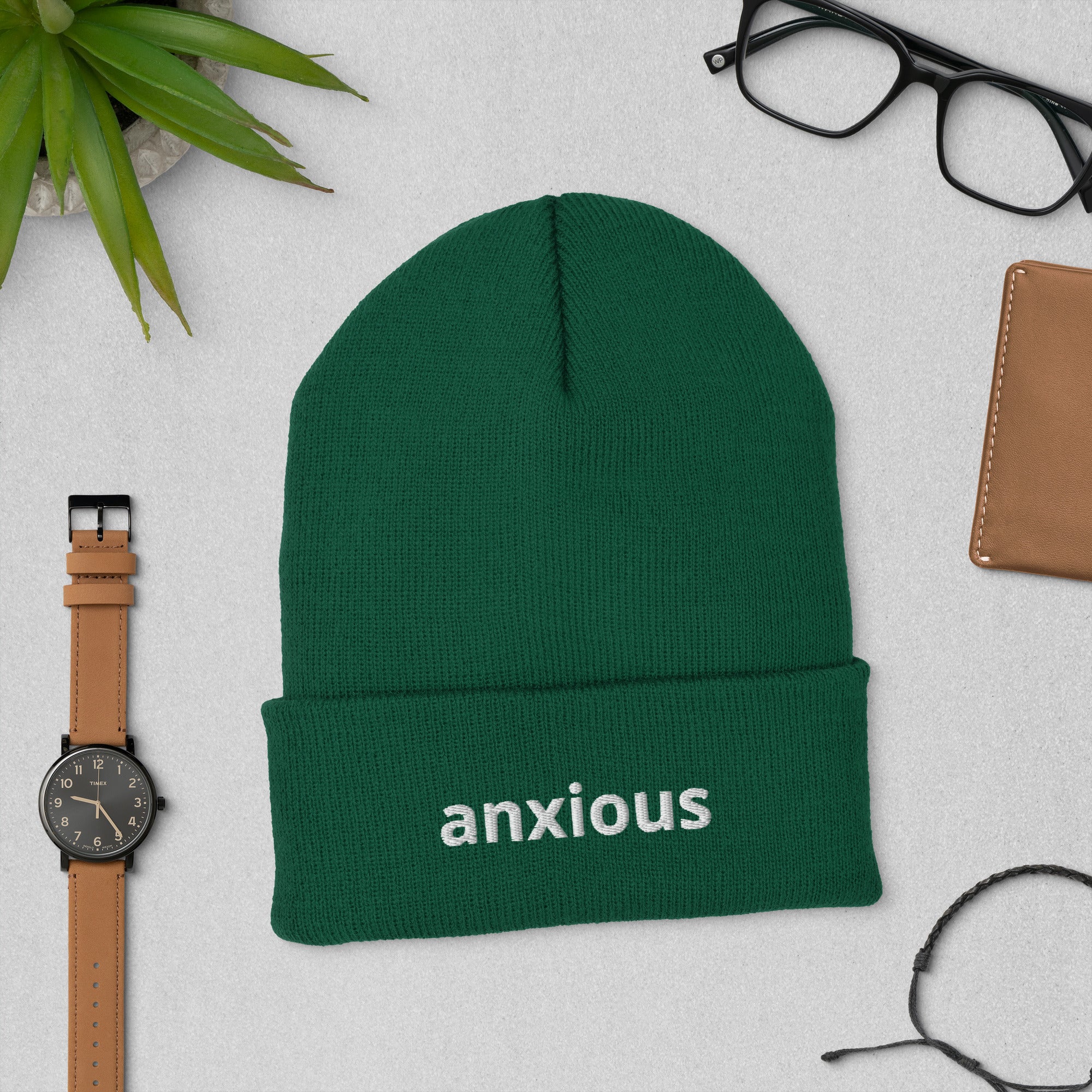 Anxious Cuffed Beanie