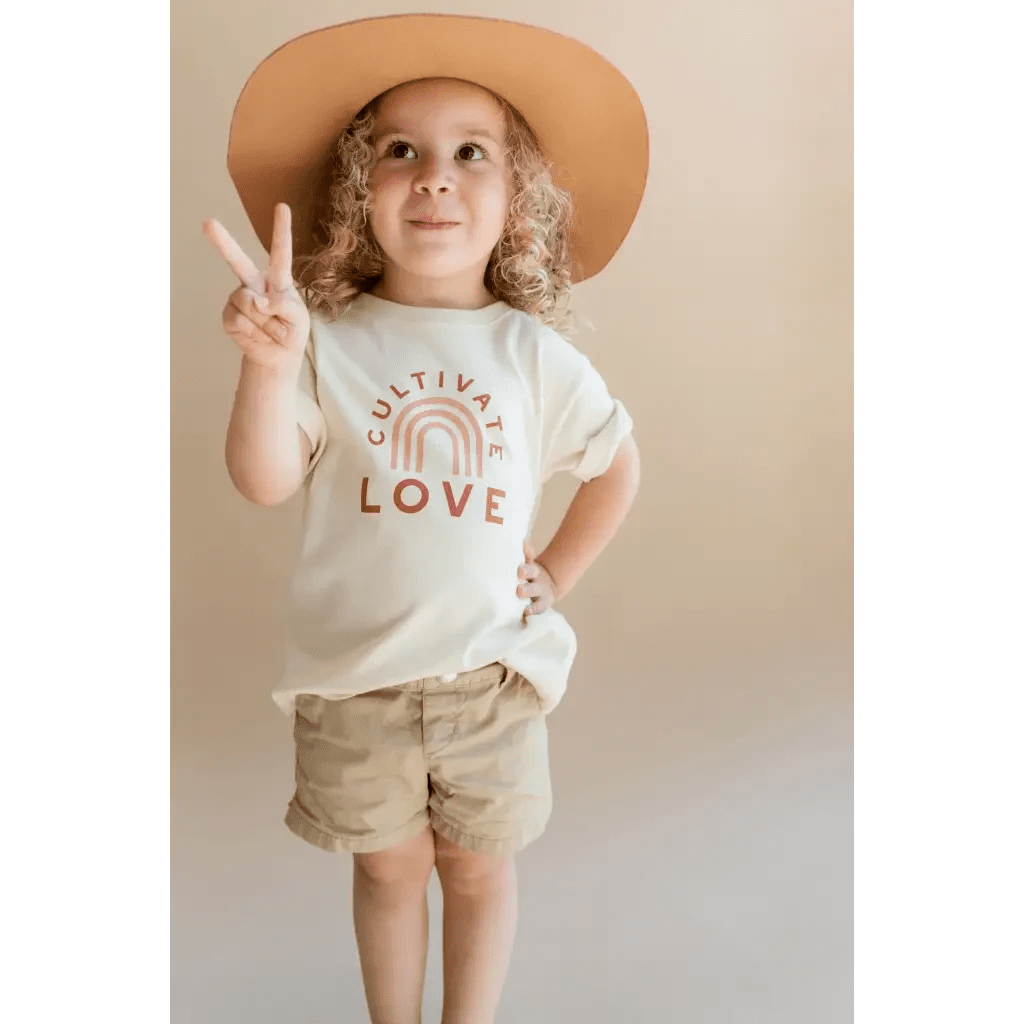 Cultivate Love Organic Cotton T-shirt for Kids by Polished Prints