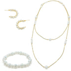 Cupid white crystal stretch bracelet by Alegria Accessories Inc