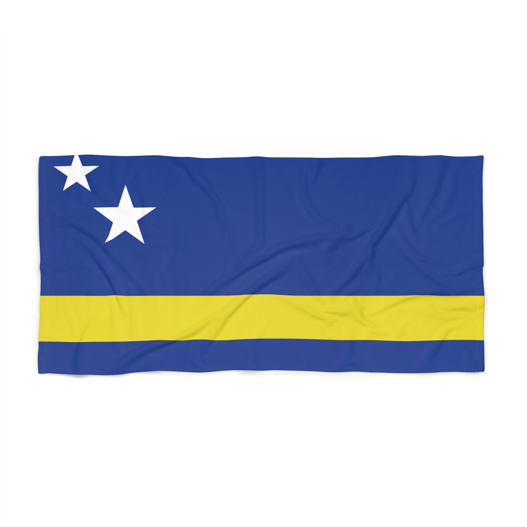 Curacao Flag Beach Towel Beach Towel (Generic Brand) La Vie Bien Curacao Flag Beach Towel