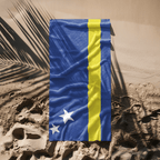 Curacao Flag Beach Towel Beach Towel (Generic Brand) La Vie Bien Curacao Flag Beach Towel