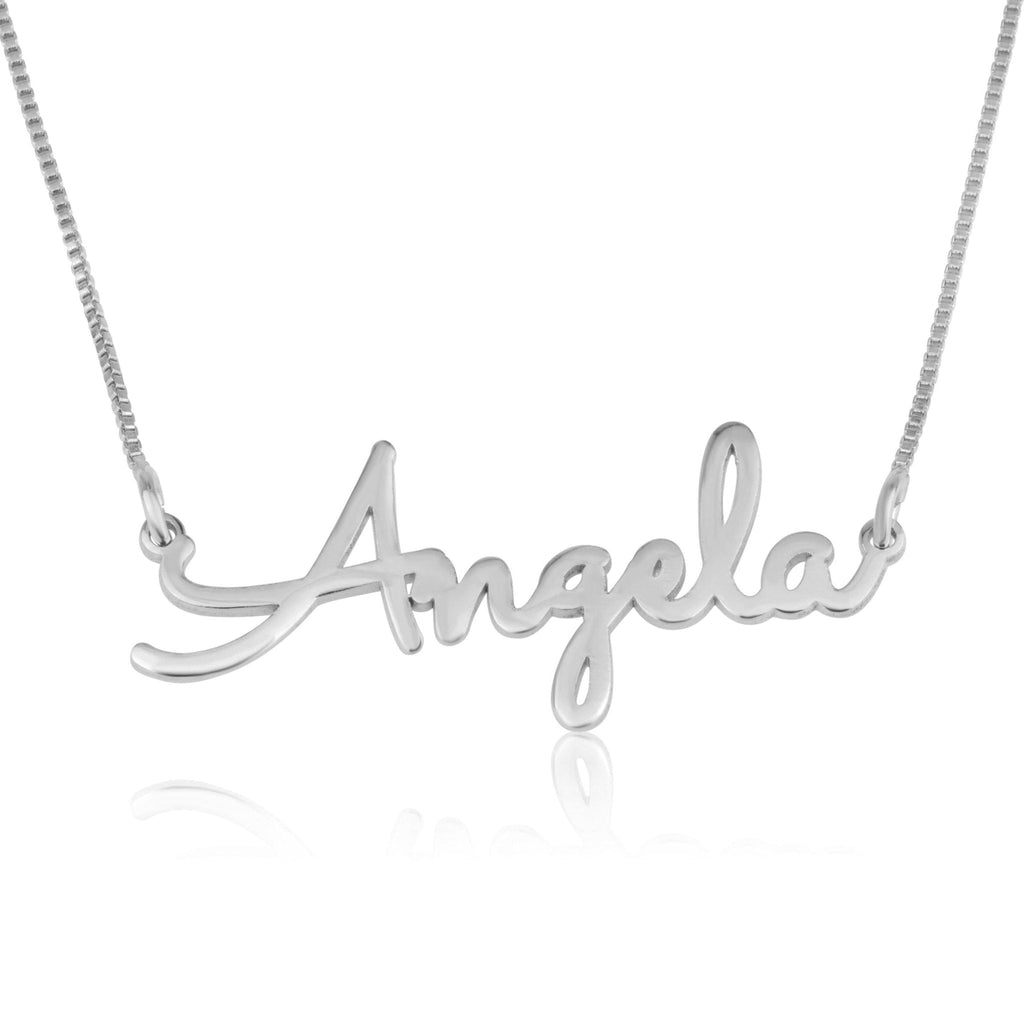 Cursive Name Necklace La Vie Bien Cursive Name Necklace