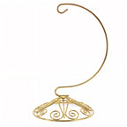 Curved Gold Wire Swirl Base Ornament Stand Display 7 Inches Ornament Stands La Vie Bien Curved Gold Wire Swirl Base Ornament Stand Display 7 Inches