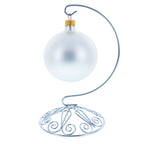 Curved Silver Wire Swirl Base Ornament Stand Display 7 Inches Ornament Stands La Vie Bien Curved Silver Wire Swirl Base Ornament Stand Display 7 Inches