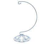Curved Silver Wire Swirl Base Ornament Stand Display 8.75 Inches Ornament Stands La Vie Bien Curved Silver Wire Swirl Base Ornament Stand Display 8.75 Inches