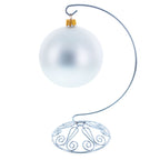 Curved Silver Wire Swirl Base Ornament Stand Display 8.75 Inches Ornament Stands La Vie Bien Curved Silver Wire Swirl Base Ornament Stand Display 8.75 Inches