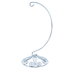 Curved Silver Wire Swirl Base Ornament Stand Display 8.75 Inches Ornament Stands La Vie Bien Curved Silver Wire Swirl Base Ornament Stand Display 8.75 Inches