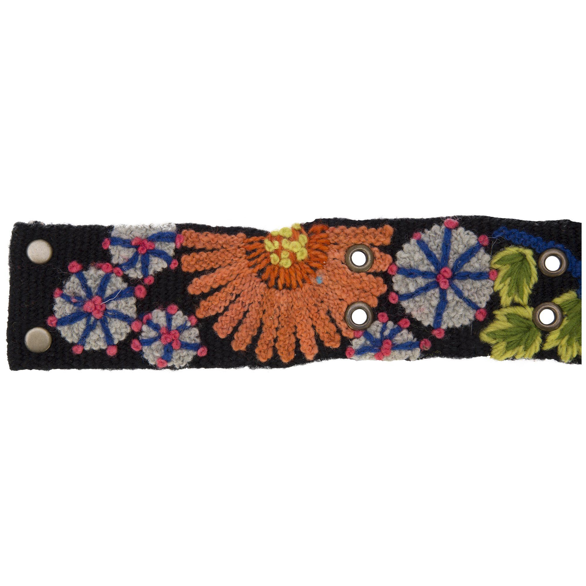 Cusco Flowers Embroidered Belt Umbrellas & Sunglasses & Accessories La Vie Bien Cusco Flowers Embroidered Belt