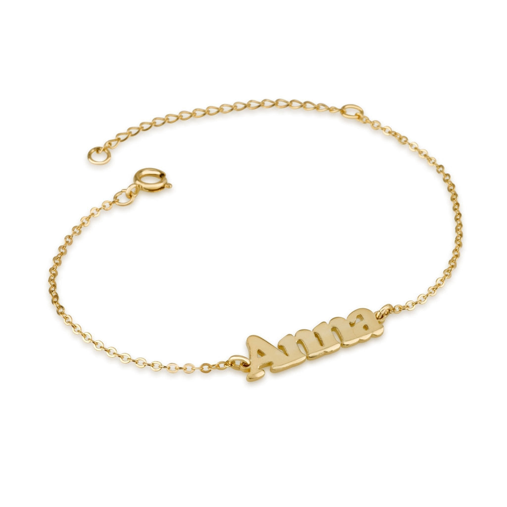 Custom Ankle Name Bracelet La Vie Bien Custom Ankle Name Bracelet