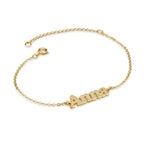Custom Ankle Name Bracelet La Vie Bien Custom Ankle Name Bracelet