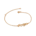 Custom Ankle Name Bracelet La Vie Bien Custom Ankle Name Bracelet
