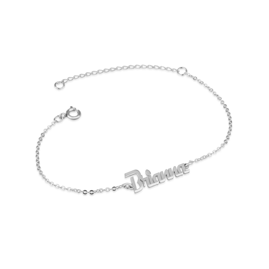 Custom Ankle Name Bracelet La Vie Bien Custom Ankle Name Bracelet