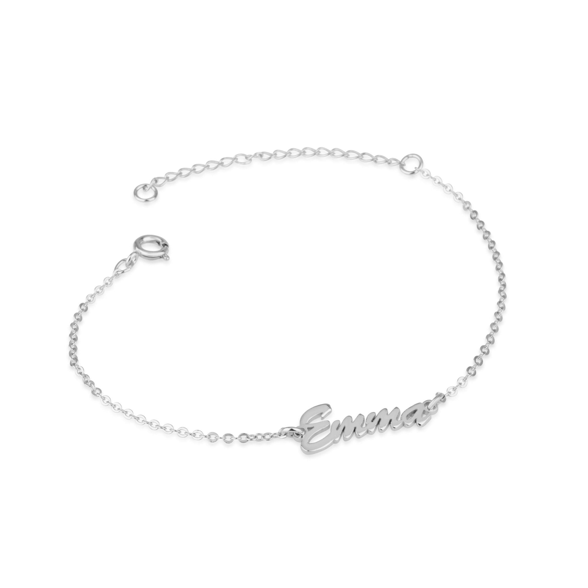 Custom Ankle Name Bracelet La Vie Bien Custom Ankle Name Bracelet