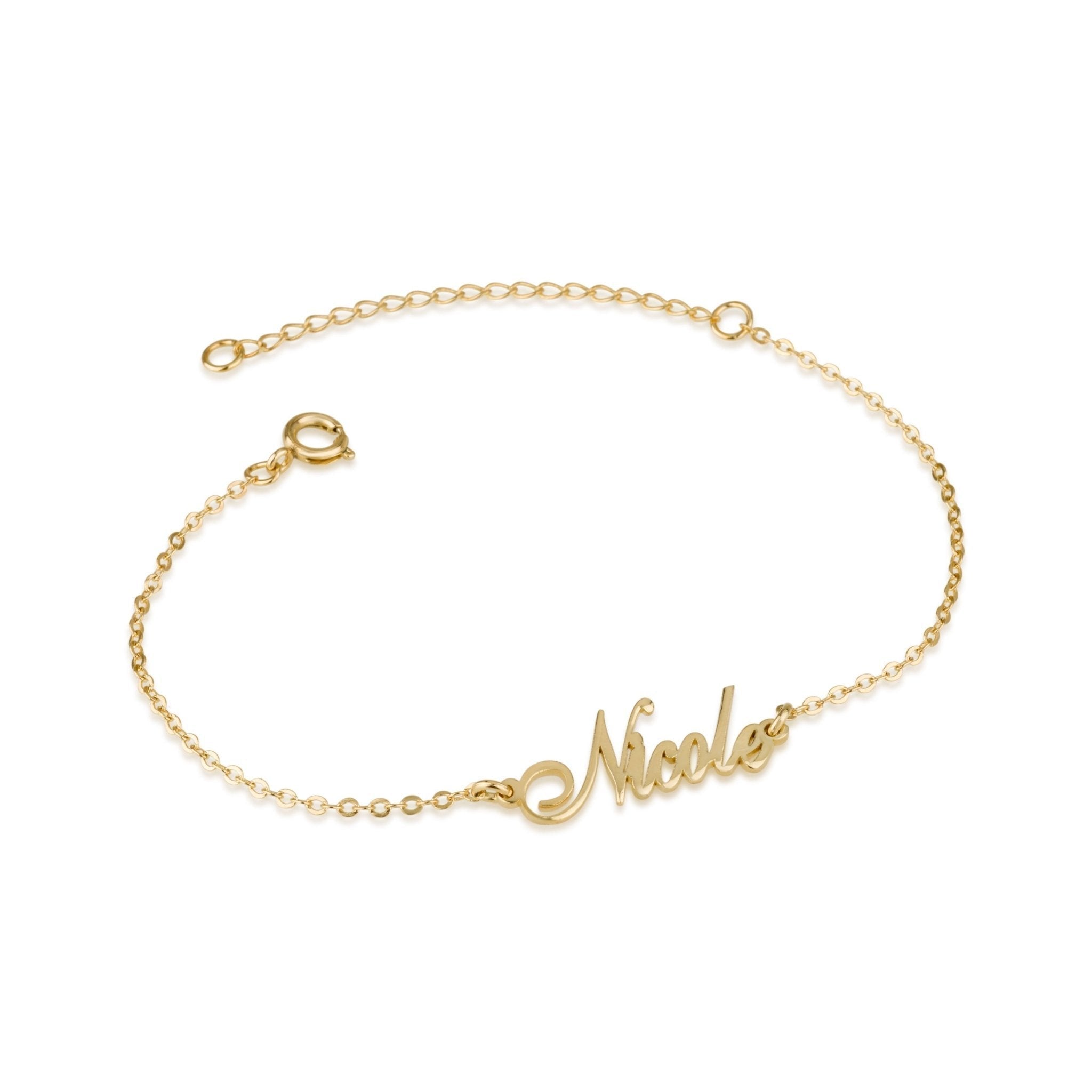 Custom Ankle Name Bracelet La Vie Bien Custom Ankle Name Bracelet