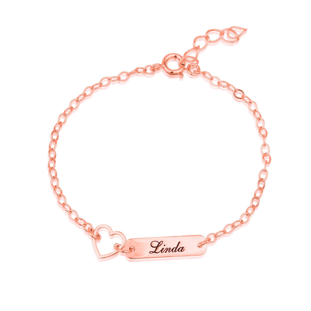 Custom Baby Girl Bar Name Bracelet