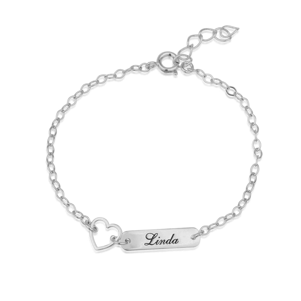 Custom Baby Girl Bar Name Bracelet La Vie Bien Custom Baby Girl Bar Name Bracelet