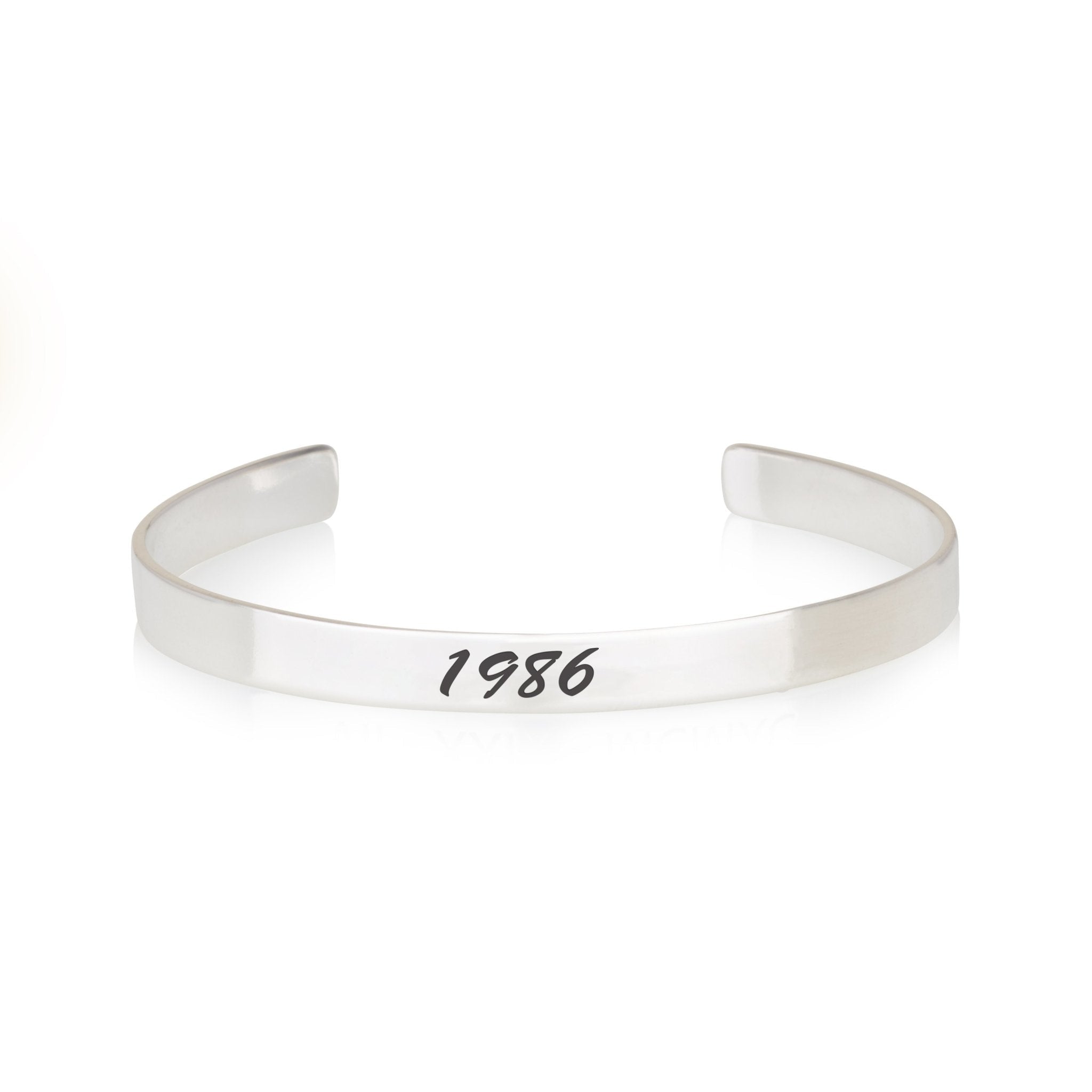 Custom Birth Year Cuff Bracelet La Vie Bien Custom Birth Year Cuff Bracelet