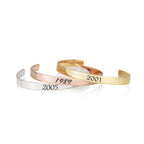 Custom Birth Year Cuff Bracelet La Vie Bien Custom Birth Year Cuff Bracelet