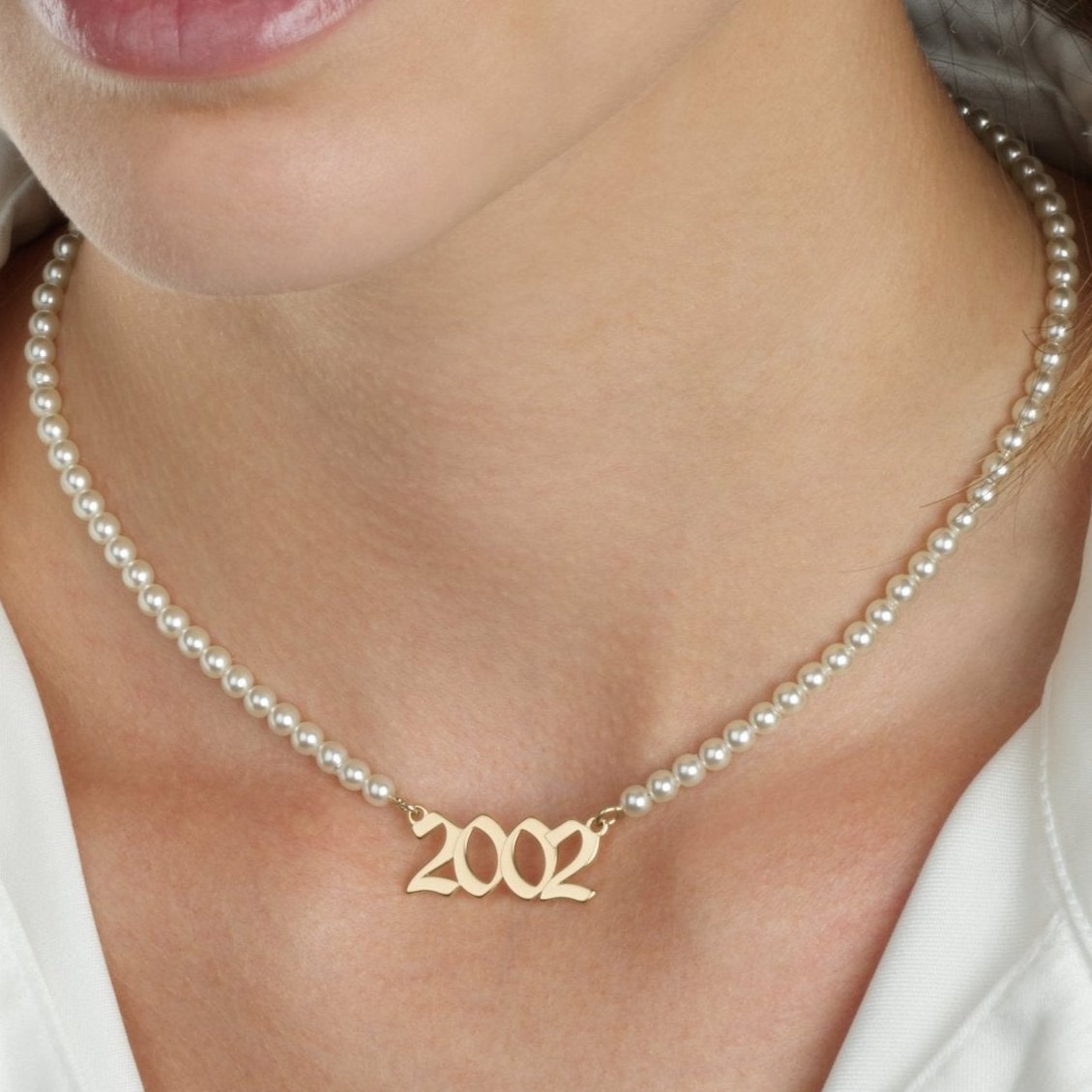 Custom Birth Year Full Pearls Necklace La Vie Bien Custom Birth Year Full Pearls Necklace