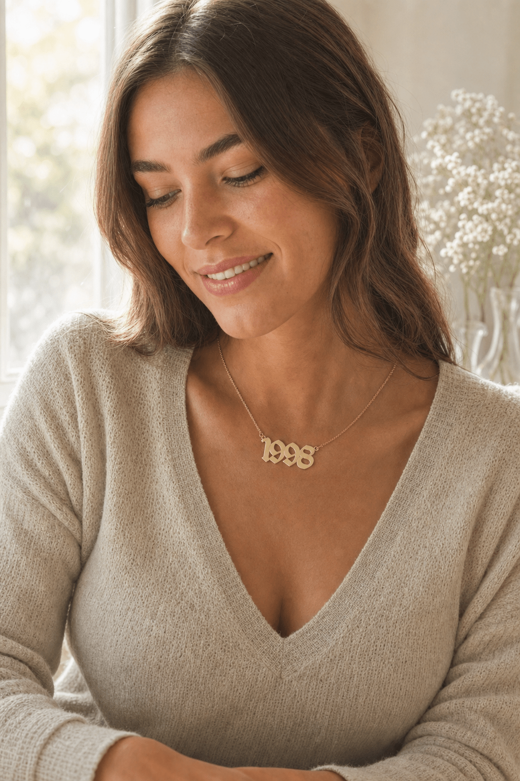 Custom Birth Year Necklace La Vie Bien Custom Birth Year Necklace