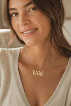 Custom Birth Year Necklace La Vie Bien Custom Birth Year Necklace