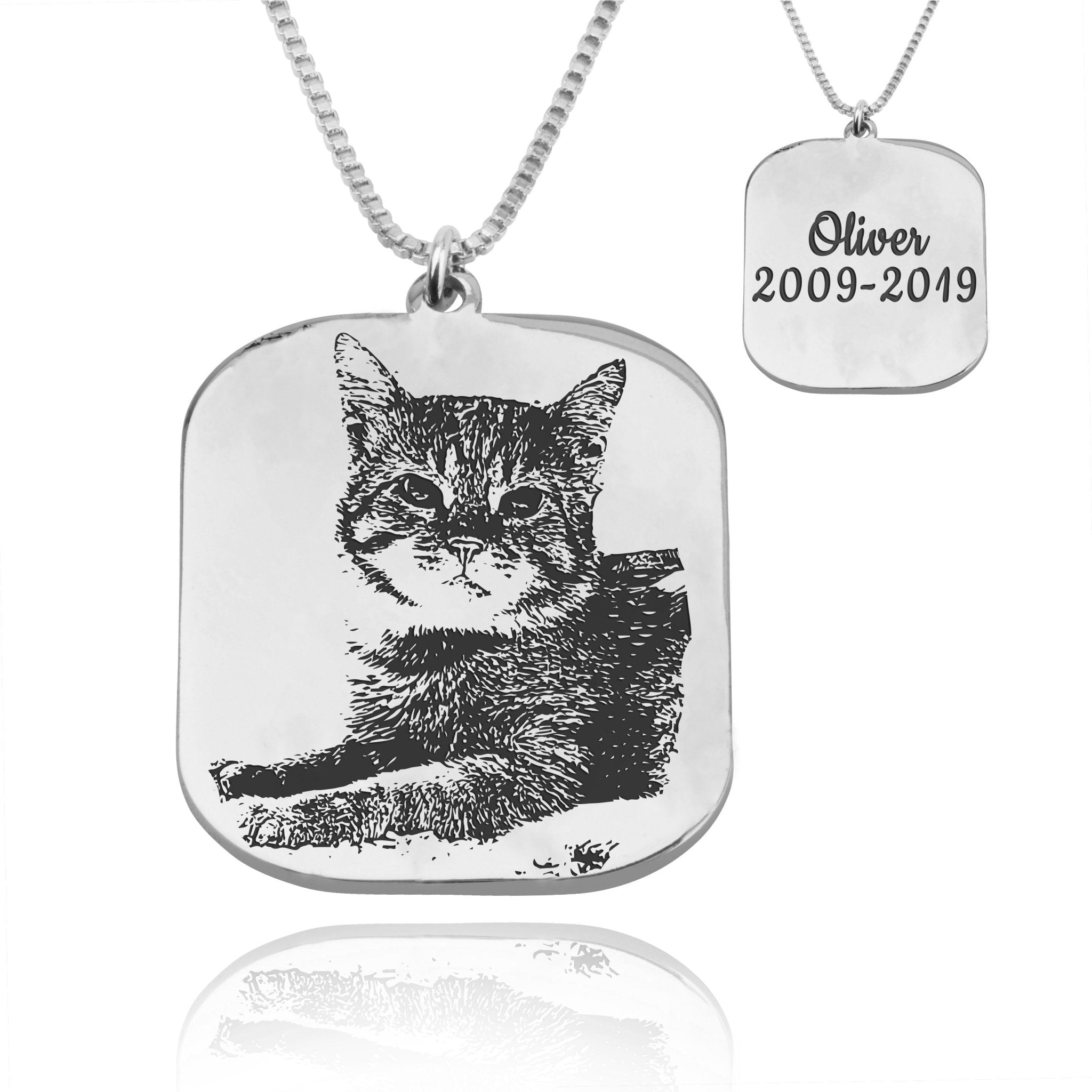 Custom Cat Portrait Necklace La Vie Bien Custom Cat Portrait Necklace