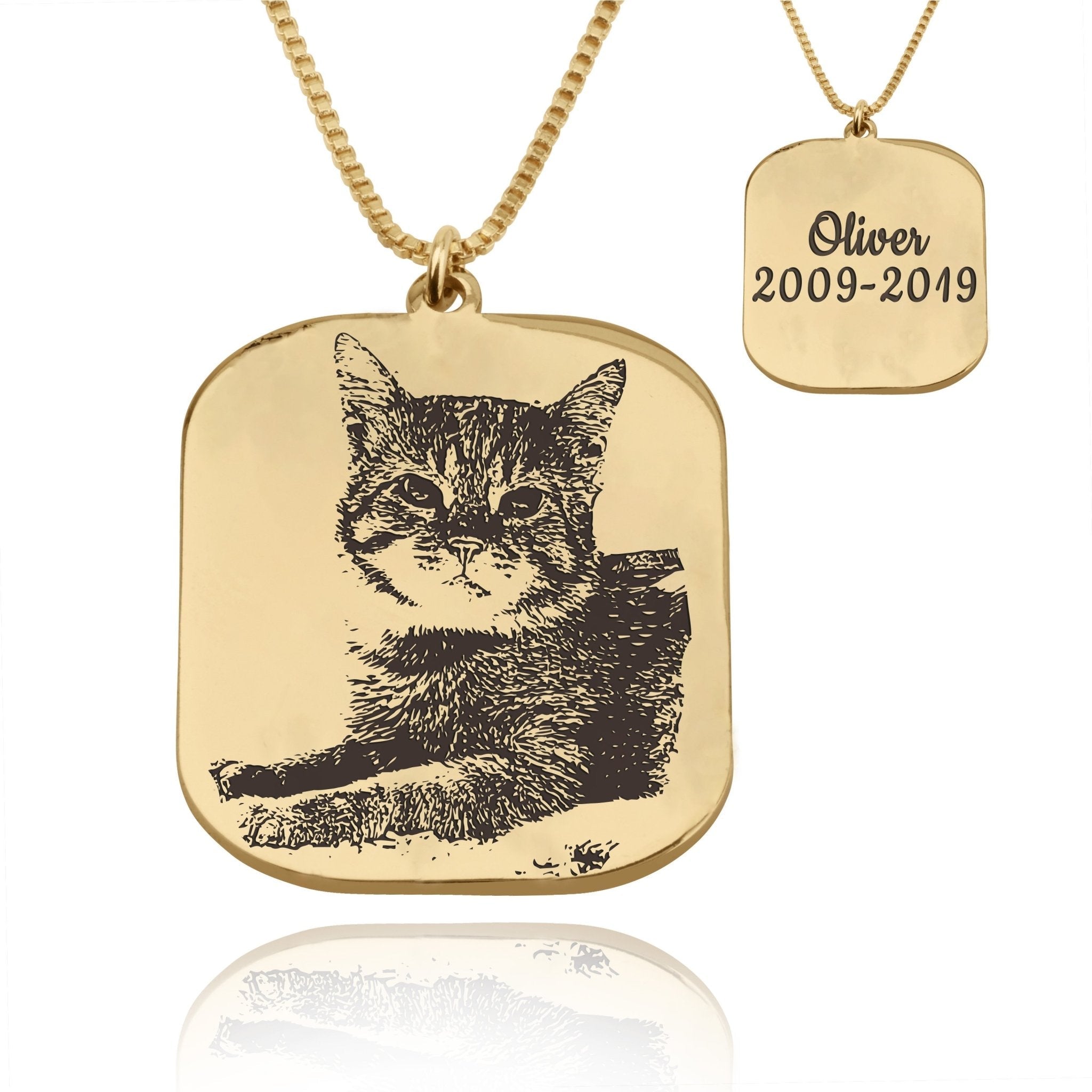 Custom Cat Portrait Necklace La Vie Bien Custom Cat Portrait Necklace