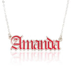 Custom Colorful Name Necklace La Vie Bien Custom Colorful Name Necklace