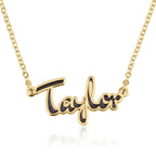 Custom Colorful Name Plate Necklace La Vie Bien Custom Colorful Name Plate Necklace