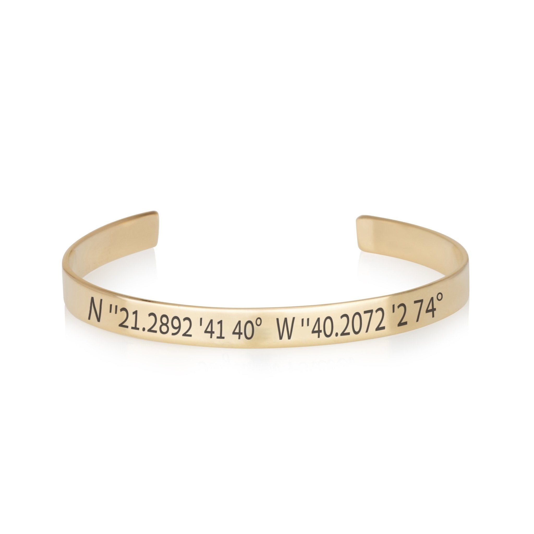 Custom Coordinates Cuff Bracelet La Vie Bien Custom Coordinates Cuff Bracelet