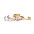 Custom Coordinates Cuff Bracelet La Vie Bien Custom Coordinates Cuff Bracelet