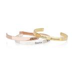 Custom Couple's Names Cuff Bracelet La Vie Bien Custom Couple's Names Cuff Bracelet