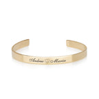 Custom Couple's Names Cuff Bracelet La Vie Bien Custom Couple's Names Cuff Bracelet