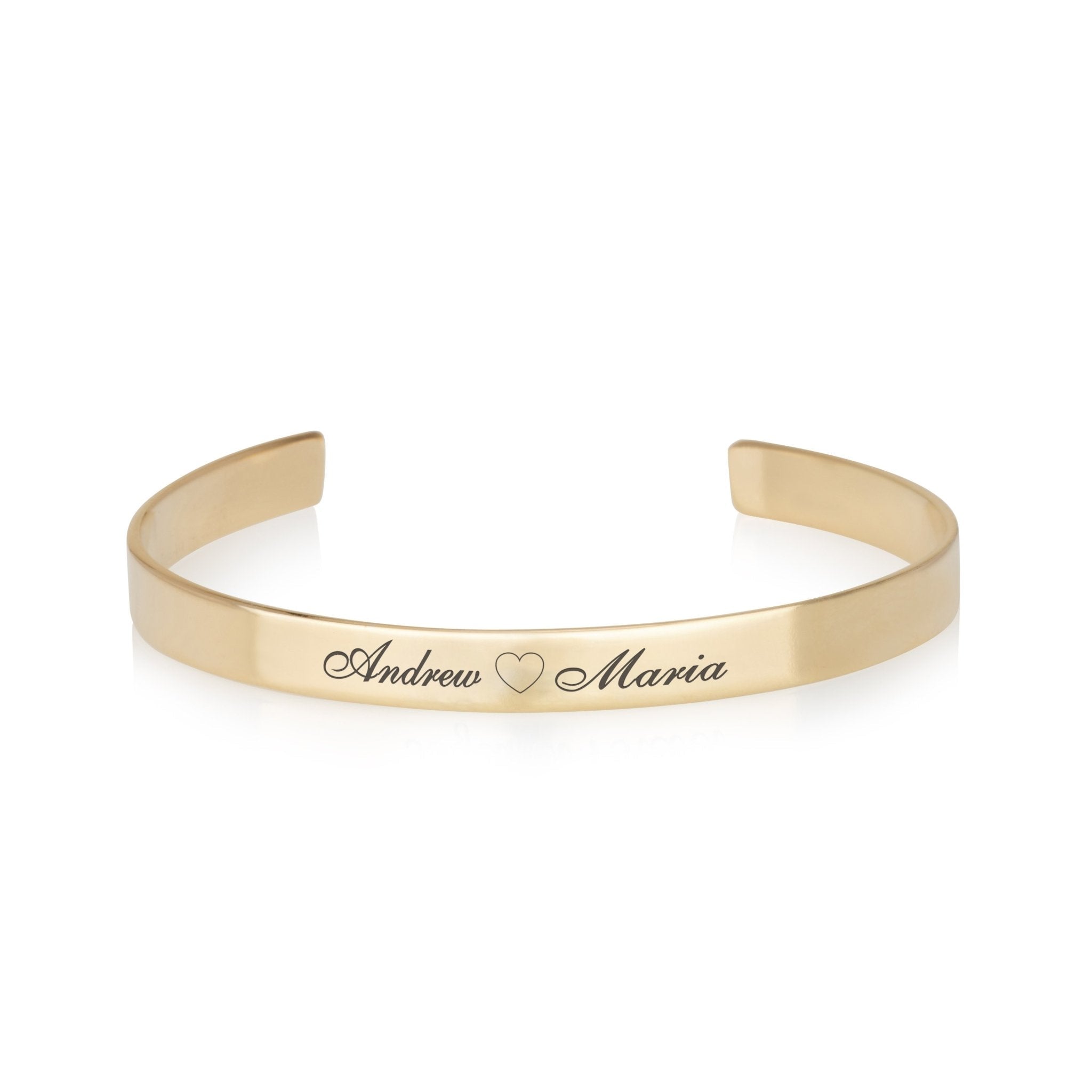 Custom Couple's Names Cuff Bracelet La Vie Bien Custom Couple's Names Cuff Bracelet