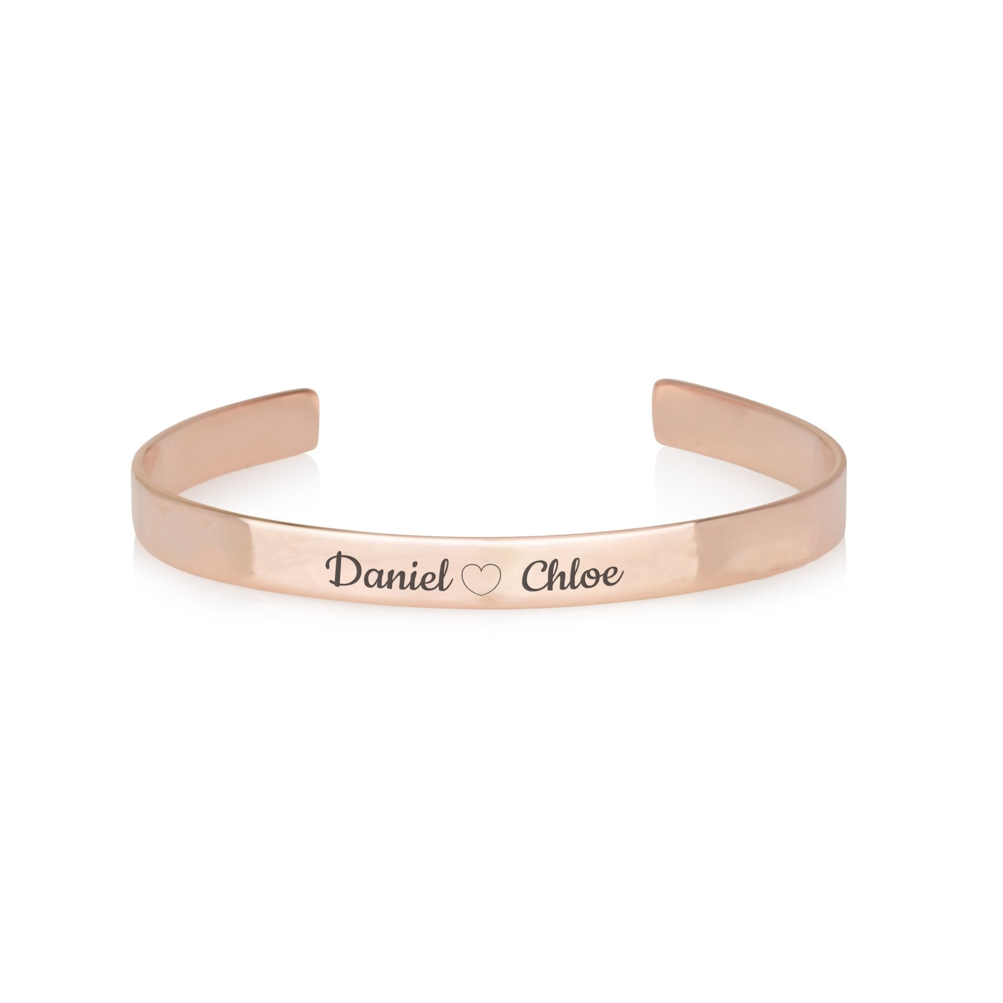 Custom Couple's Names Cuff Bracelet La Vie Bien Custom Couple's Names Cuff Bracelet
