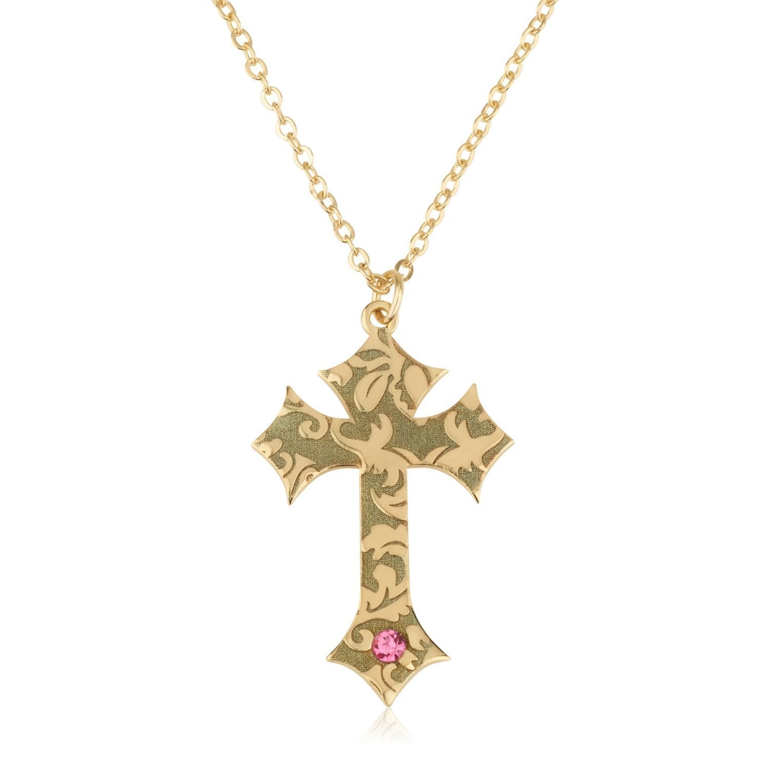 Custom Cross Necklace With Birthstone La Vie Bien Custom Cross Necklace With Birthstone