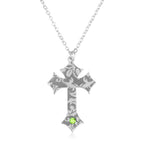 Custom Cross Necklace With Birthstone La Vie Bien Custom Cross Necklace With Birthstone