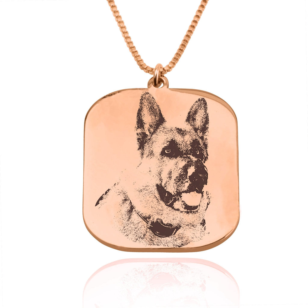 Custom Dog Portrait Necklace La Vie Bien Custom Dog Portrait Necklace