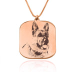 Custom Dog Portrait Necklace La Vie Bien Custom Dog Portrait Necklace