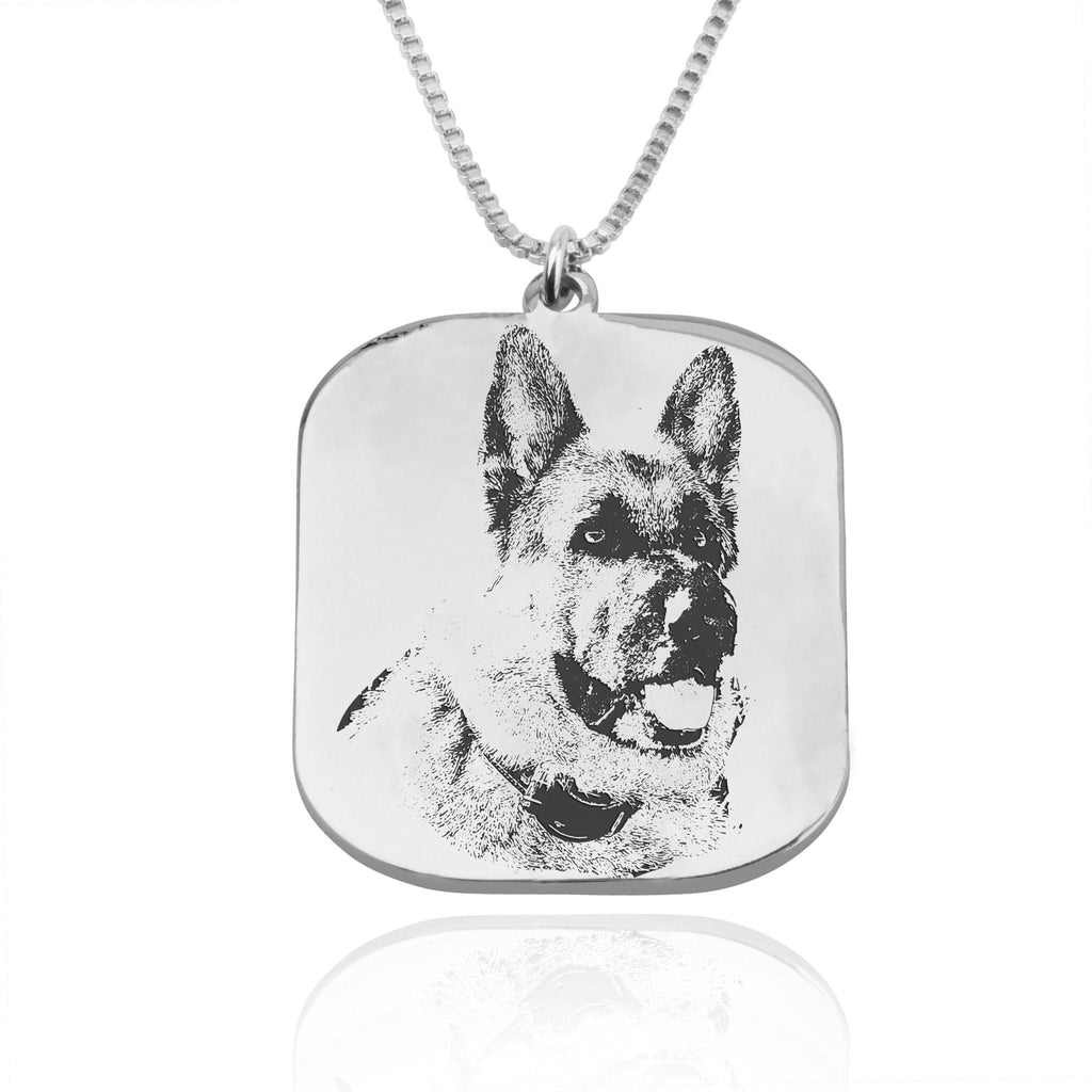 Custom Dog Portrait Necklace La Vie Bien Custom Dog Portrait Necklace