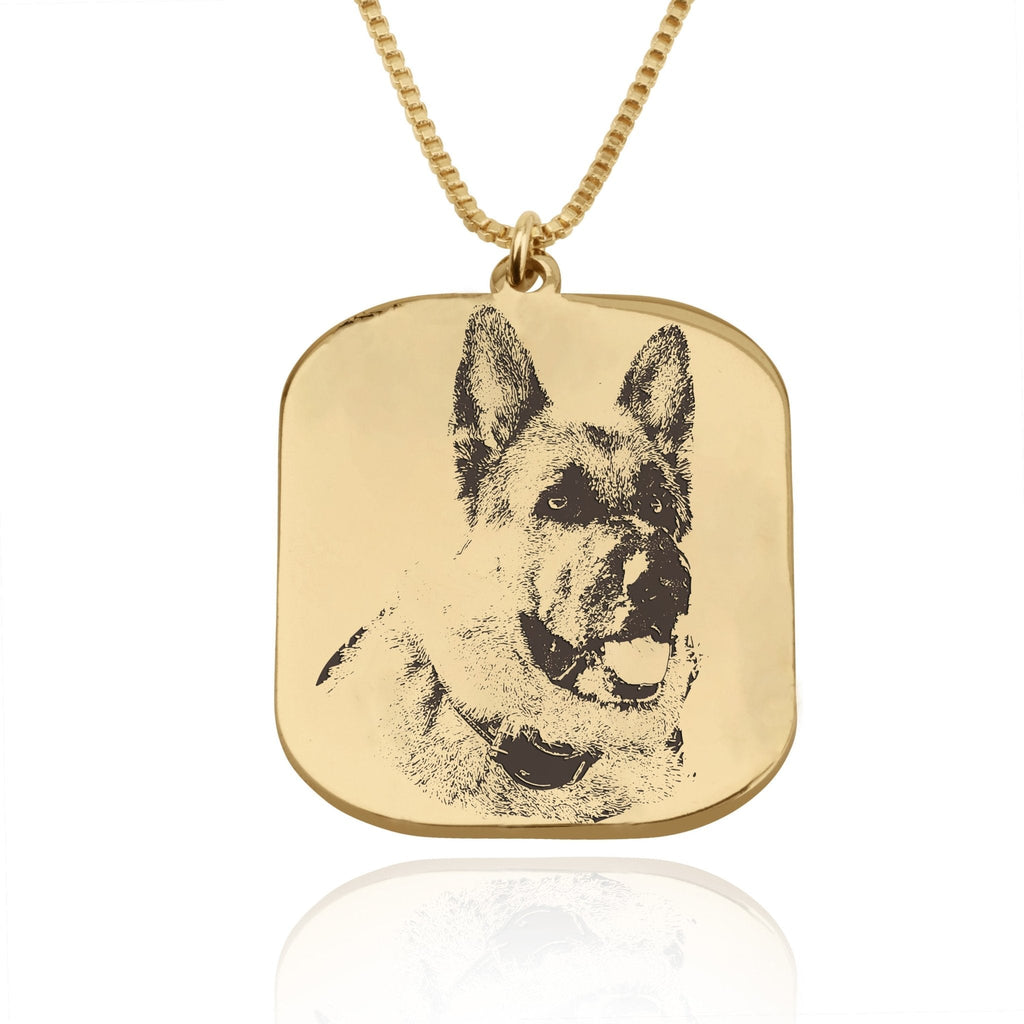 Custom Dog Portrait Necklace La Vie Bien Custom Dog Portrait Necklace