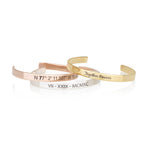 Custom Engraved Cuff Bracelet La Vie Bien Custom Engraved Cuff Bracelet