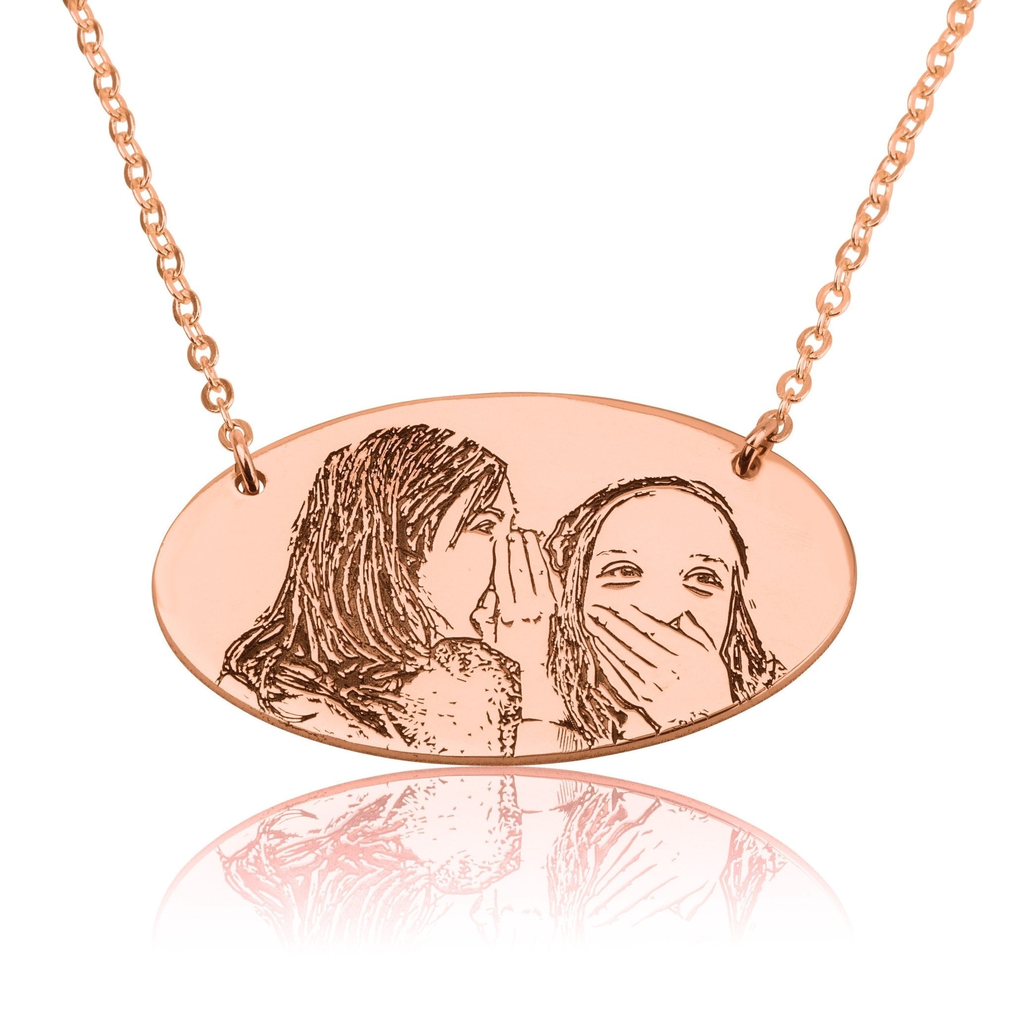 Custom Engraved Photo Necklace La Vie Bien Custom Engraved Photo Necklace