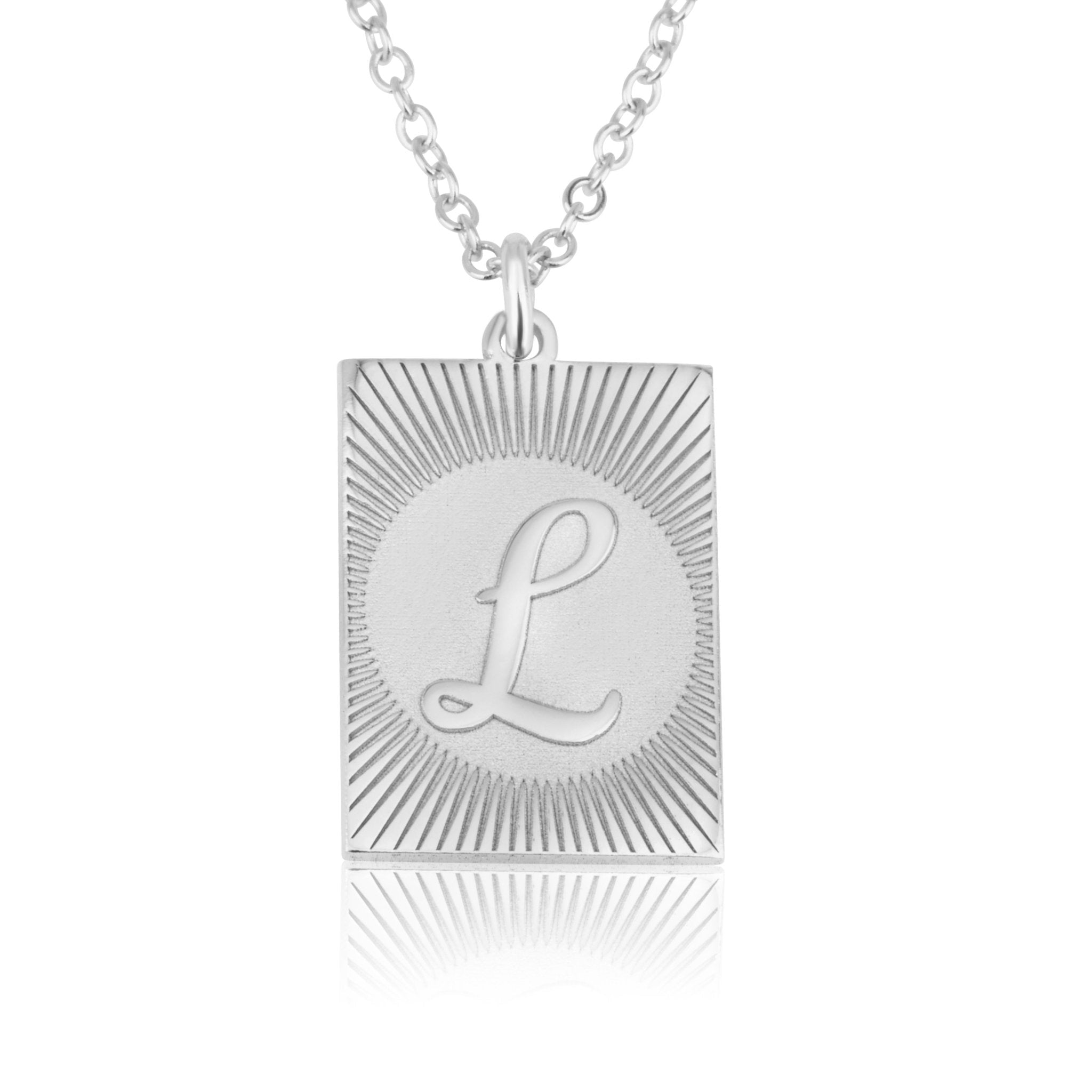 Custom Engraving Initial Necklace La Vie Bien Custom Engraving Initial Necklace