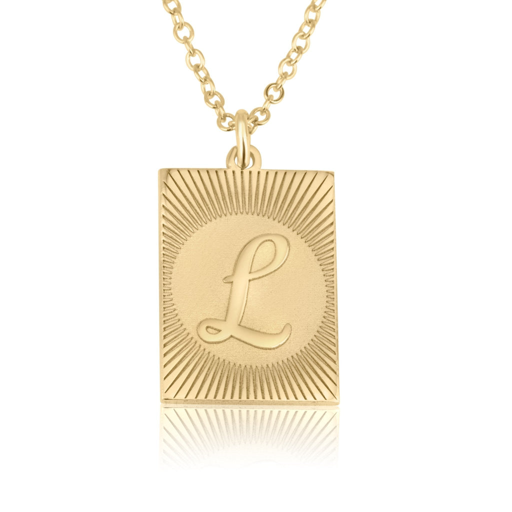 Custom Engraving Letter Necklace La Vie Bien Custom Engraving Letter Necklace