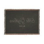 Custom family name and year Woven Blanket, personalized with your last name and year of choice, customized, personalized, cursive letters Home Decor La Vie Bien Custom family name and year Woven Blanket, personalized with your last name and year of choice, customized, personalized, cursive letters