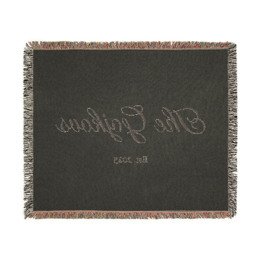 Custom family name and year Woven Blanket, personalized with your last name and year of choice, customized, personalized, cursive letters Home Decor La Vie Bien Custom family name and year Woven Blanket, personalized with your last name and year of choice, customized, personalized, cursive letters