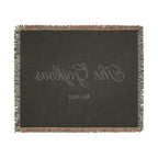 Custom family name and year Woven Blanket, personalized with your last name and year of choice, customized, personalized, cursive letters Home Decor La Vie Bien Custom family name and year Woven Blanket, personalized with your last name and year of choice, customized, personalized, cursive letters